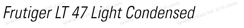 Frutiger LT 47 Light Condensed字体转换